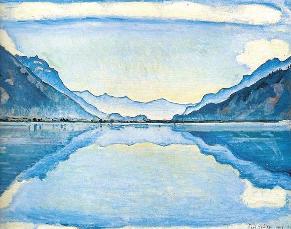 Ferdinand Hodler 1853 1918 Lac de Thoune aux reflets symetriques.MG 4729